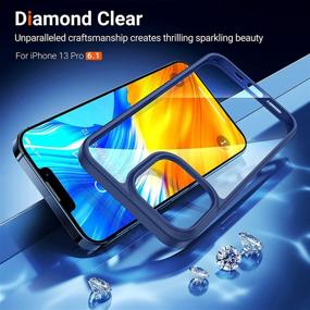 img 3 attached to Чехол TORRAS Diamond Clear для iPhone 13 Pro [без пожелтения] [шокоустойчивый военного класса] с жесткой задней крышкой и тонким силиконовым бампером - голубой.