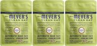 🍋 mrs. meyer's clean day automatic dishwasher pods, cruelty-free formula dish soap tablets, lemon verbena scent, 20 count - 3 pack (total 60 pods) logo