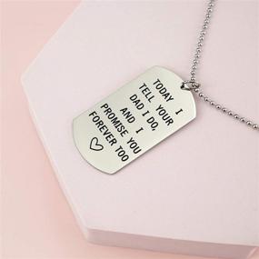 img 2 attached to 👫 Stepson & Stepdaughter Promise Jewelry Set - Dog Tag Necklace for Him, Forever Gift from Stepmother to Stepchild and Stepmother to Stepchild