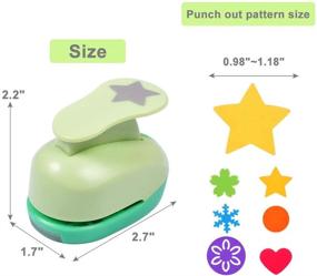 img 3 attached to 🔖 UCEC 6 Pcs Craft Hole Punch - 1-Inch Paper Puncher for Scrapbooking, Handmade Hole Punches with Various Designs - Perfect for Teachers, Kids, and Office Supplies