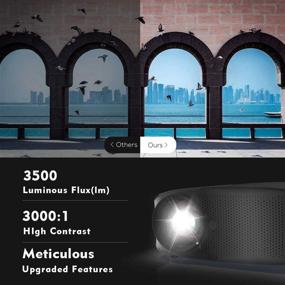img 2 attached to 🎥 Vamvo 3600S: Transform Your Backyard with a 200" Outdoor Movie Projector for Home Theater Entertainment, Supporting 1080P and Connectivity with Fire TV Stick, PS4, HDMI, VGA, AV and USB
