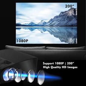img 3 attached to 🎥 Vamvo 3600S: Transform Your Backyard with a 200" Outdoor Movie Projector for Home Theater Entertainment, Supporting 1080P and Connectivity with Fire TV Stick, PS4, HDMI, VGA, AV and USB