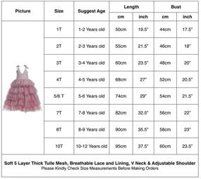img 3 attached to Flower Strap Tiered Dresses Champagne Girls' Clothing and Dresses