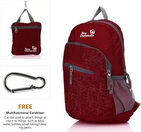 img 3 attached to 🎒 Outlander 20L/33L: Unmatched Durability in a Packable Lightweight Travel Hiking Backpack Daypack (Dark Red, 20L)