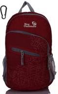 🎒 outlander 20l/33l: unmatched durability in a packable lightweight travel hiking backpack daypack (dark red, 20l) логотип