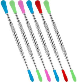 img 4 attached to Premium 6-Pack Stainless Steel Wax Carving Tool Set with Colorful Silicone Tip Covers - 4.75 Inch Sculpting Tools