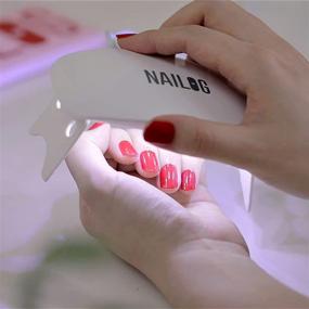 img 1 attached to 💅 NAILOG Mini 6W UV LED Nail Lamp (USB Cable and 1 Pair of UV Protection Gloves) - Pocket-Size Mouse Shape, 45/60s Timer, Ideal for Curing Gel Nail Polish and Semi-Cured Nail Strips