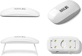 img 2 attached to 💅 NAILOG Mini 6W UV LED Nail Lamp (USB Cable and 1 Pair of UV Protection Gloves) - Pocket-Size Mouse Shape, 45/60s Timer, Ideal for Curing Gel Nail Polish and Semi-Cured Nail Strips