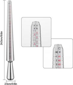 img 3 attached to Kmeivol Ring Mandrel Set - Aluminum Ring Mandrel and Ring Sizer Gauge with 27 Metal Circle Models (US Size 0-13) - Jewelry Making Measuring Tools for Accurate Ring Measurement and Sizing