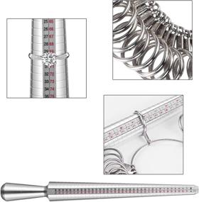 img 1 attached to Kmeivol Ring Mandrel Set - Aluminum Ring Mandrel and Ring Sizer Gauge with 27 Metal Circle Models (US Size 0-13) - Jewelry Making Measuring Tools for Accurate Ring Measurement and Sizing