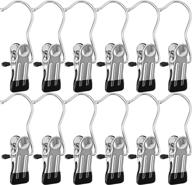 🧥 24 pcs begonic closet boot hangers - laundry hooks with towels boots hat clips, portable stainless steel hangers, heavy duty home travel hanging clothes organizer clip logo