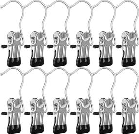 img 4 attached to 🧥 24 PCS BEGONIC Closet Boot Hangers - Laundry Hooks with Towels Boots Hat Clips, Portable Stainless Steel Hangers, Heavy Duty Home Travel Hanging Clothes Organizer Clip