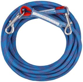 img 4 attached to 🐾 Top-rated DDculture Ultra Strong Dog Tie Out Rope: Ideal for Large Dogs & Big Pets, Ensuring Safety and Tangle-free Experience, Holds up to 150 lbs, 20/30 ft Length