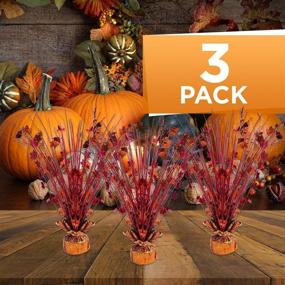 img 2 attached to 🍁 Capture the Autumn Magic with a Set of Three Fall Leaves Gleam 'N Burst Centerpieces!