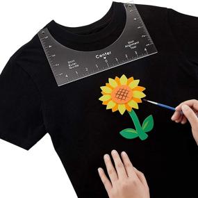 img 1 attached to Рубашка с прозрачными графическими рисунками "Tshirt Ruler Alignment Graphics Transparent