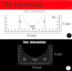 img 2 attached to Рубашка с прозрачными графическими рисунками "Tshirt Ruler Alignment Graphics Transparent