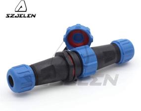 img 2 attached to 💡 SZJELEN SP13 Aviation Cable Connector - IP67 Waterproof Plug Socket with LED Light Equipment Connector (2pin, Male Plug & Female Socket)