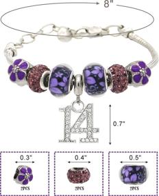 img 1 attached to 🎁 Birthday Gift for 14 Year Old Girl - Bracelet and Necklace Set, Ideas for 14th Birthday Daughter, 14th Birthday Gift, 14th Birthday Gifts for Girls