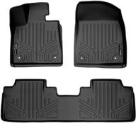 🚗 smartliner custom fit floor mats: black 2 row liner set for lexus rx/rxl 2016-2021 logo