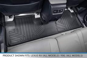 img 1 attached to 🚗 SMARTLINER Custom Fit Floor Mats: Black 2 Row Liner set for Lexus RX/RXL 2016-2021