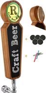 🍺 teslyar brown wooden chalkboard tap handles for kegerator bar, restaurant, brewery, craft beer – display labels & delight beer-lovers logo