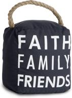 🏡 pavilion gift company 72159- faith family friends door stopper: a charming 5 by 6-inch decorative solution логотип