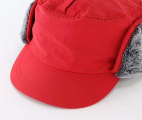 img 1 attached to 🧢 Stay Warm and Stylish with Connectyle Mens Winter Hat - Faux Fur Baseball Cap with Brim and Earflaps