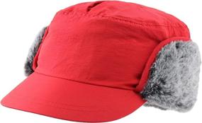 img 3 attached to 🧢 Stay Warm and Stylish with Connectyle Mens Winter Hat - Faux Fur Baseball Cap with Brim and Earflaps