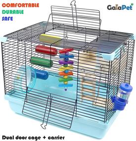 img 3 attached to 🐹 Premium GalaPet Hamster Cage: Includes Wheel and Essential Accessories