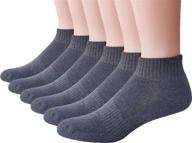 🧦 meticulously designed formeu men's moisture control athletic ankle cotton quarter cushion socks - 6 pack (shoe size 6-11) логотип