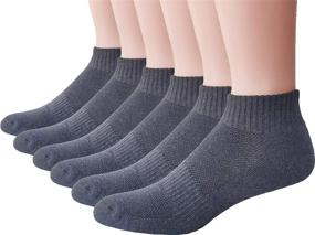 img 4 attached to 🧦 Meticulously Designed FORMEU Men's Moisture Control Athletic Ankle Cotton Quarter Cushion Socks - 6 Pack (Shoe Size 6-11)