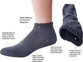 img 3 attached to 🧦 Meticulously Designed FORMEU Men's Moisture Control Athletic Ankle Cotton Quarter Cushion Socks - 6 Pack (Shoe Size 6-11)