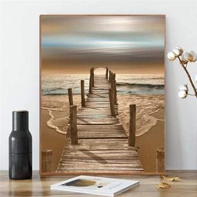 img 3 attached to 🏖️ Seaside Beach Sunset DIY Paint by Numbers Kit - 16x20 Inch, Acrylic Painting, Home Wall Decor, Canvas Painting with Beach Sunset Scene