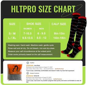 img 1 attached to 🧦 HLTPRO Compression Socks - 6 Pairs 20-30 mmHg Compression Stockings for Women & Men - Ideal for Medical, Nurse, Running