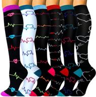 🧦 hltpro compression socks - 6 pairs 20-30 mmhg compression stockings for women & men - ideal for medical, nurse, running logo