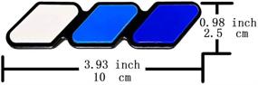 img 1 attached to Манфокс трехцветный гриль-значок эмблема декор аксессуары автомобиля грузовика этикетка подходит для Tacoma 4Runner Tundra Sequoia Rav4 Highlander (бело-светло-голубой-голубой)