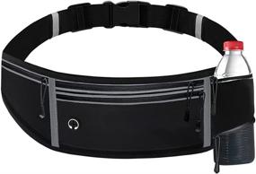 img 4 attached to Fanny Pack with Water Bottle Holder: The Perfect Waist Bag for Hiking, Running, and Traveling