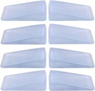 🚽 wadoy plastic shims (8 packs): versatile white rubber wedges for toilet leveling & more логотип