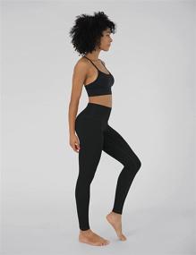 img 2 attached to ODODOS Leggings Exercise Athletic Charcoal Outdoor Recreation