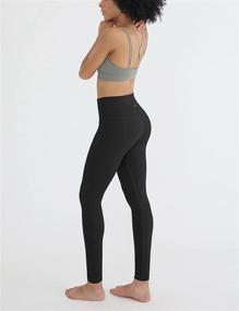 img 3 attached to ODODOS Leggings Exercise Athletic Charcoal Outdoor Recreation