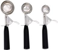 🍪 apexstone stainless steel cookie scoop set of 3 – ice cream scoop with trigger, includes small (1.58 inch), medium (1.97 inch), and large (2.48 inch) sizes logo