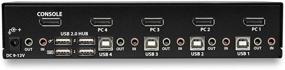 img 2 attached to 🔌 StarTech.com 4 Port DisplayPort KVM Switch - 4K 60Hz - Single Display - Dual Port UHD DP 1.2 USB KVM Switch with Integrated USB 2.0 Hub & Audio - Dell, HP, Apple, Lenovo - TAA Compliant - Buy Now!