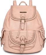 backpacks drawstring magnetic snap mbb mwc 043bk women's handbags & wallets and fashion backpacks logo