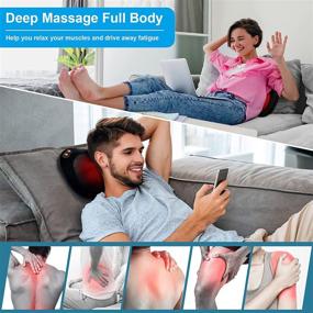 img 1 attached to 🌿 Shiatsu Massage Pillow: Heat Deep Tissue Massager for Pain Relief - Perfect Gift for Women, Men, Mom, Dad - Ideal for Neck, Back, Shoulders, Foot, Calf, Leg, and Hand - Use at Home, Office, or Car