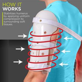 img 2 attached to 🩹 BraceAbility Sarmiento Brace - Effective Humeral Shaft Fracture Splint Cast for a Large Broken Upper Arm, Shoulder, Bicep and Humerus Bone, with Stockinette, Sling, and Cuff Support