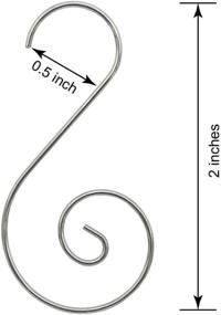 img 3 attached to 🎄 Enhance Your Christmas Tree Decor with CUALFEC Christmas Ornaments Hooks - 120 Silver Hooks