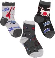 🧦 носки rock star triple treat для мальчиков - 3 пары от jefferies socks. логотип