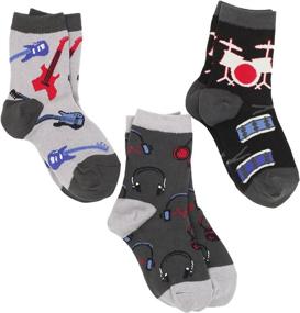 img 1 attached to 🧦 Rock Star Triple Treat Socks for Little Boys - 3 Pair Pack by Jefferies Socks