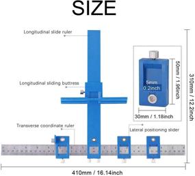 img 2 attached to 🔧 Woodworking Tool: Adjustable Cabinet Hardware Jig Template Punch Locator Drilling Guide (Imperial & Metric) – Perfect for Handles, Knobs, and Drawer Pull DIY!