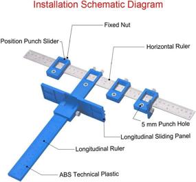 img 1 attached to 🔧 Woodworking Tool: Adjustable Cabinet Hardware Jig Template Punch Locator Drilling Guide (Imperial & Metric) – Perfect for Handles, Knobs, and Drawer Pull DIY!